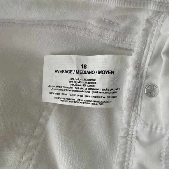 White Denim Jeans 5 Pocket Gloria Vanderbilt Amanda Size 18 - Picture 6 of 6